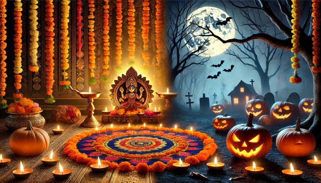 Halloween and Diwali: Aligned in Time, Opposed in Tradition
